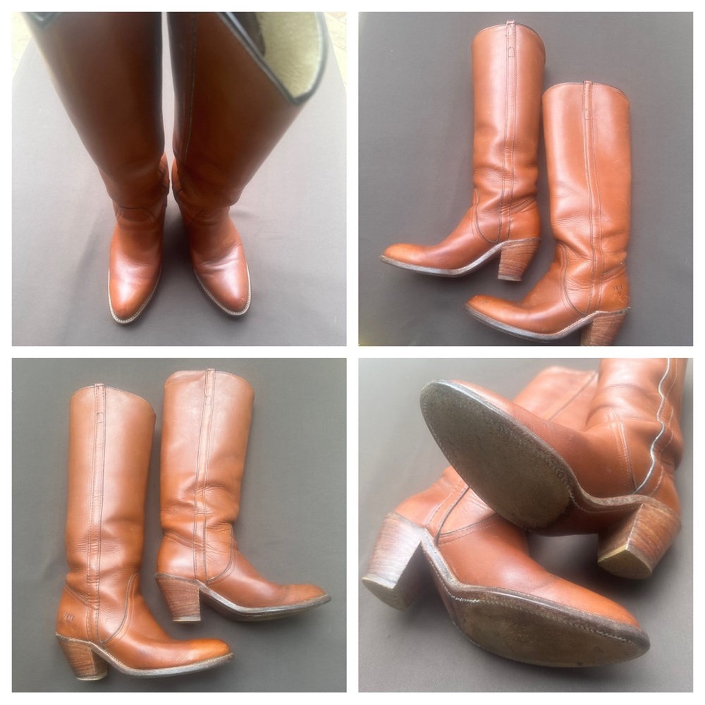 Frye Melissa boots in whiskey size 5.5 B8
Excellent pre-loved condition